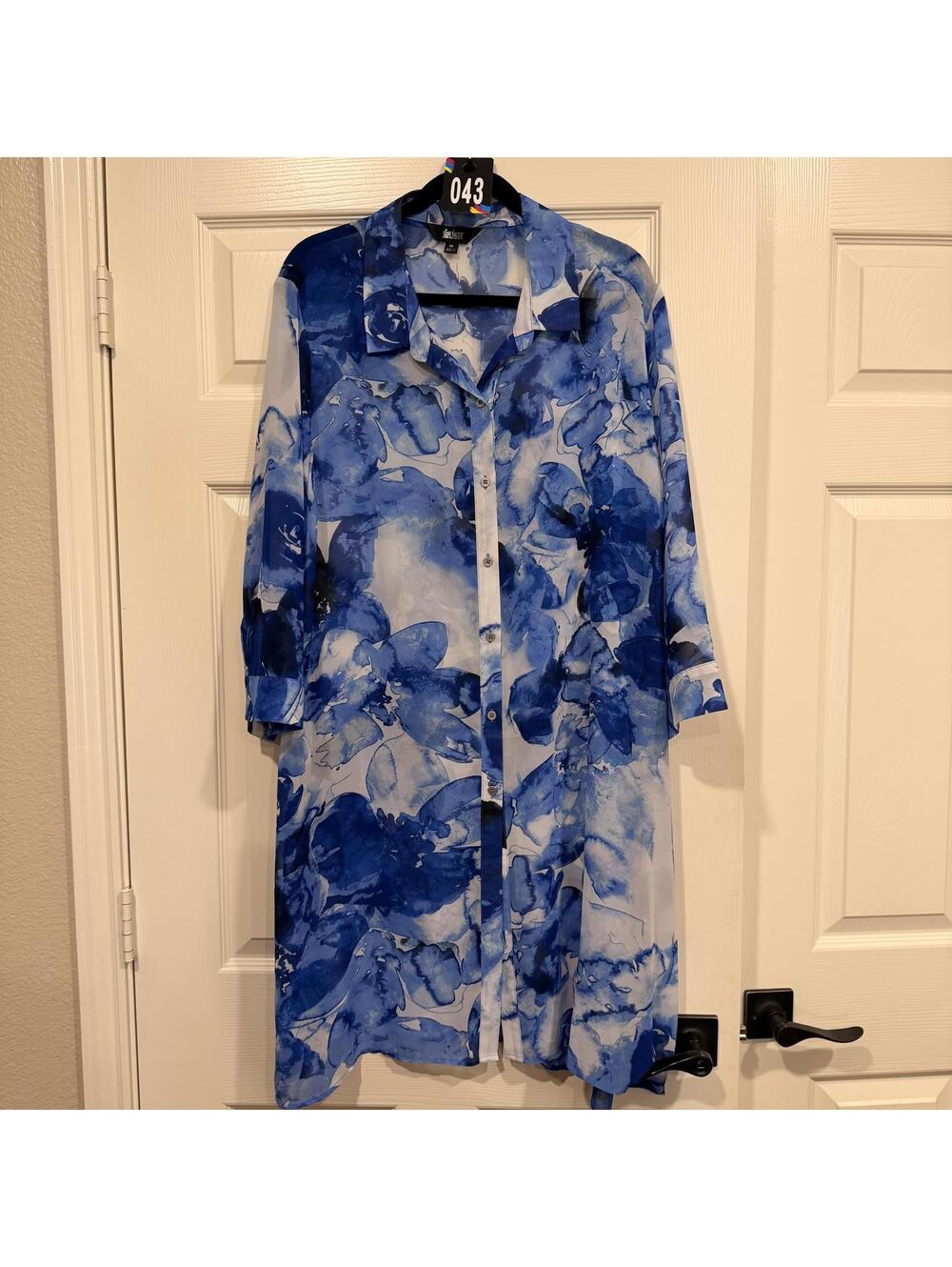 #43 SLIM FACTOR‎ by Investments Sz. XL long sheer Blouse